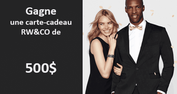 Une carte-cadeau RW&CO d’une valeur de 500$