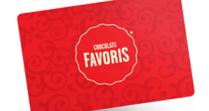 Carte-cadeau de Chocolats Favoris d'une valeur de 50$