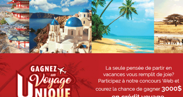 Gagnez Un crédit voyage de 3000$