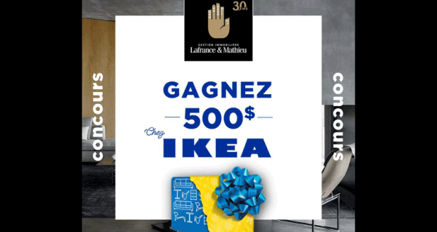 Gagnez Une carte cadeau de 500$ chez IKEA