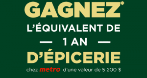 L'équivalent d'un an d'épicerie chez Métro