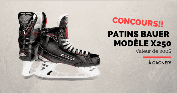 Une paire de patins Bauer Modèle X250