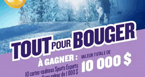 10 cartes-cadeaux Sports Experts de 1 000$ chacune