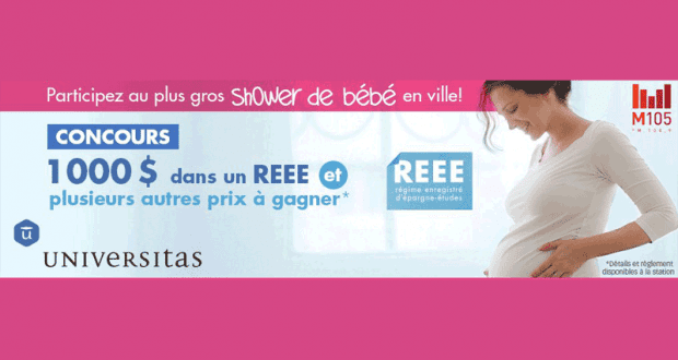 1000$ en chèque cadeaux pour produits pour bébés