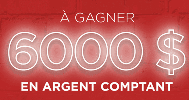 6000$ en argent comptant