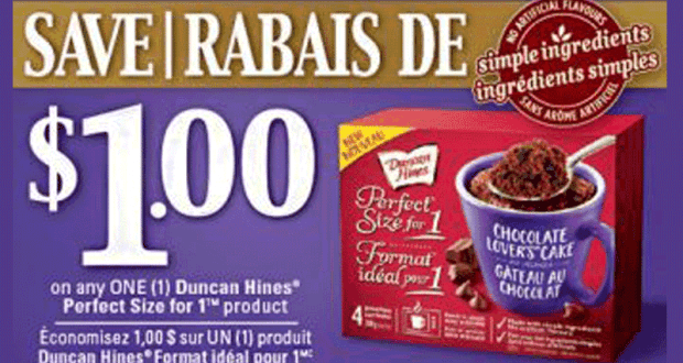 Coupon de 1$ sur un produit Duncan Hines