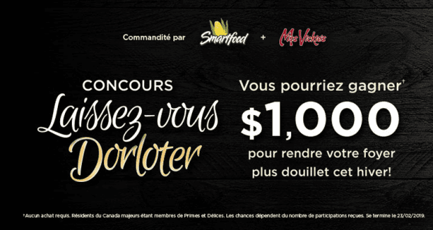 Gagnez Un chèque d’une valeur de 1000 $