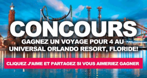 Gagnez un Voyage à Orlando pour 4 personnes (10000$)