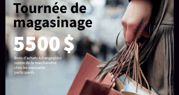 Gagnez une tournée de magasinage de 5 500$