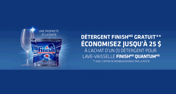 Obtenez un produit Finish gratuit