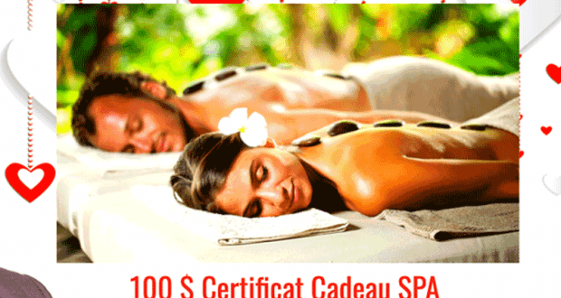 Un certificat cadeau de 100 $ dans un SPA