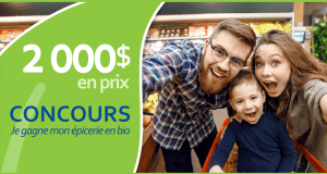 2000$ d'épicerie en bio à gagner