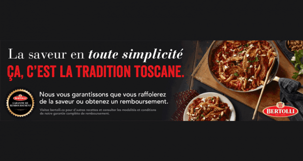 Coupon de 75¢ sur toute sauce pour pâtes Bertolli