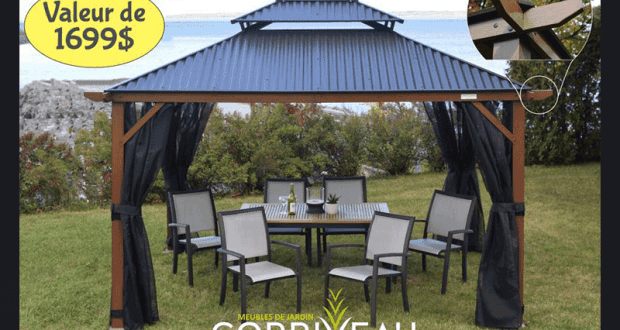 Gagnez un Gazebo Cordoba 10’x12’ (Valeur de 1699$)