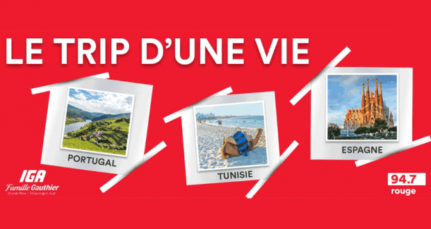 Gagnez un Voyage pour 2 d’une valeur de 5 000 $