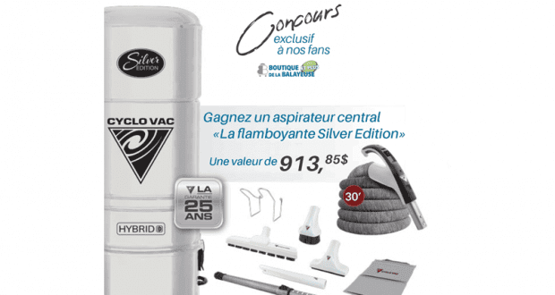 Un aspirateur central de Cyclo Vac (Valeur de 913,85 $)