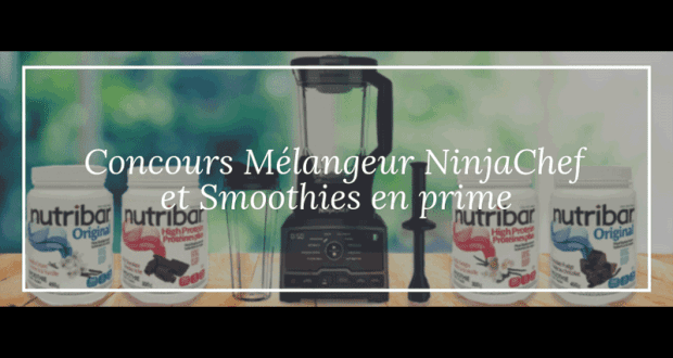 Un mélangeur NinjaChef et 4 pots Smoothie Nutribar