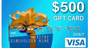 Une carte-cadeau Visa prépayée de 500$