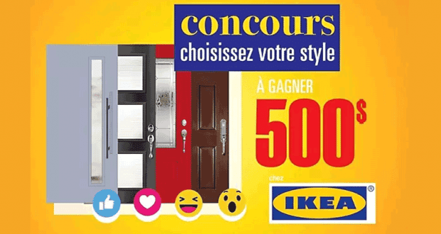 Une carte cadeau de 500$ à dépenser chez IKEA