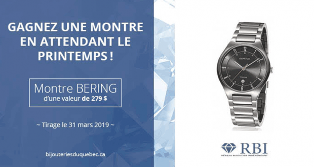 Une montre Bering pour homme d'une valeur de 279$
