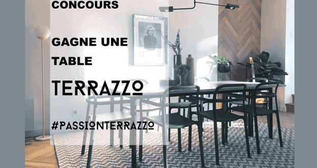 Une table de cuisine TERRAZZO offerte par Béton Multi Surfaces