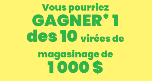 10 Cartes-cadeaux Shoppers Drug Mart Pharmaprix de 1 000$