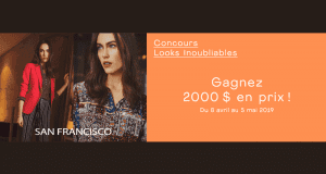 Carte cadeau Boutique San Francisco de 500 $ chaque semaine