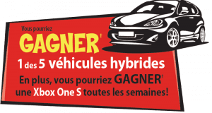 Gagnez 1 des 5 Véhicules Hybrides (Valeur de 29 000 $)