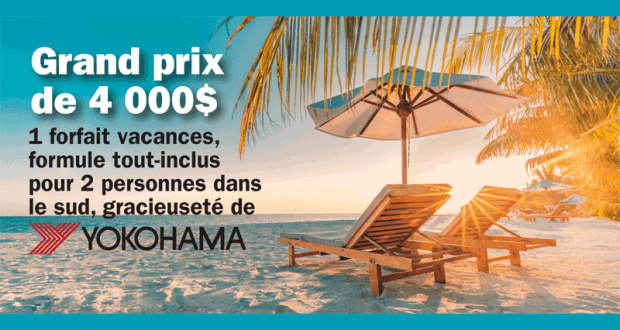 Gagnez des vacances tout inclus pour 2 dans le sud