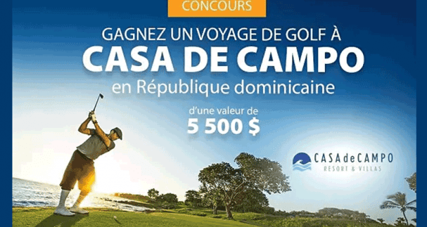 Gagnez un voyage pour 2 à Casa de Campo en République dominicaine