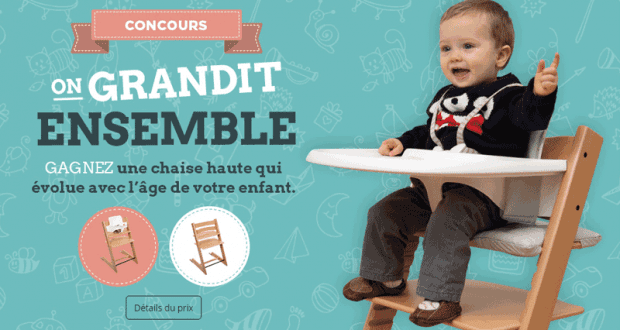 Une chaise haute évolutive Stokke Modèle Tripp Trapp