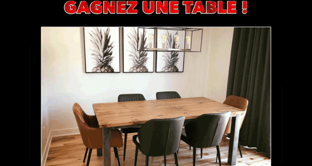 Une table offerte par l'Atelier Bleu de Plume