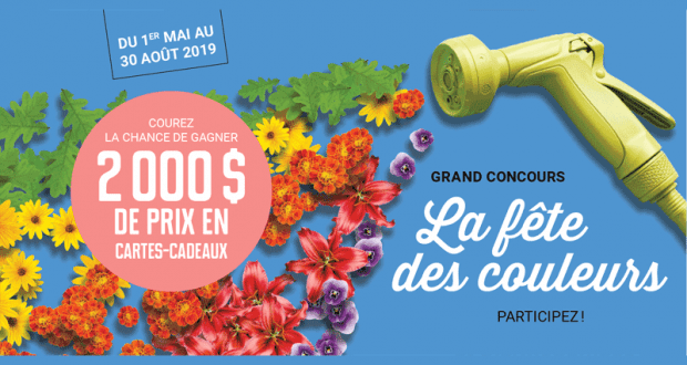 2 000 $ à gagner - Concours La fête des couleurs