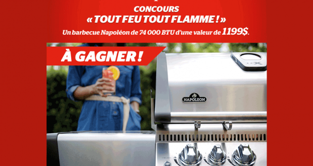 Barbecue Napoléon de 74 000 BTU d’une valeur de 1199$
