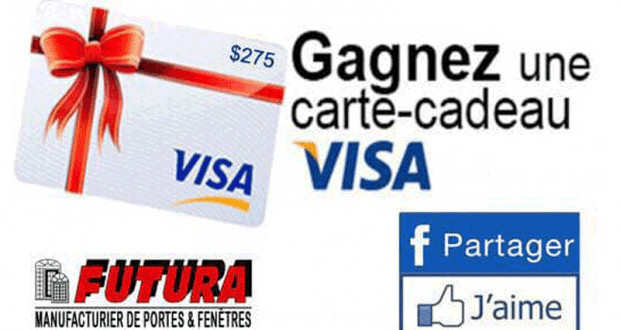 Carte visa prépayée de 275 $