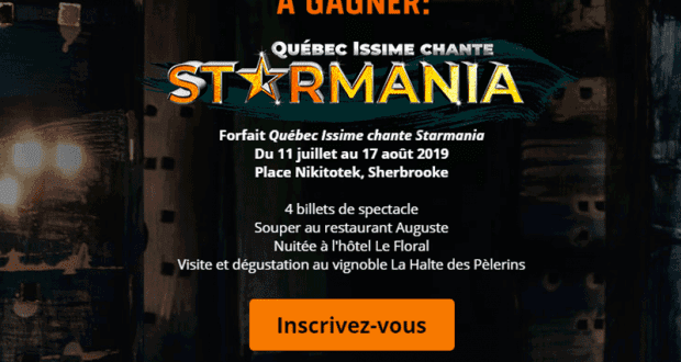 Forfait spectacle pour 4 personnes "Québec Issime chante Starmania"