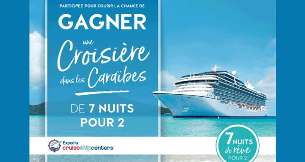 Gagnez Une croisière dans les caraïbes de 7 nuits pour 2 personnes