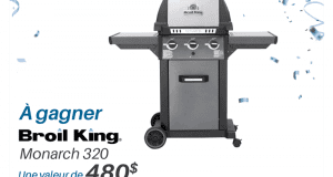 Un Broil King BBQ MONARCH 320 d’une valeur de 480$