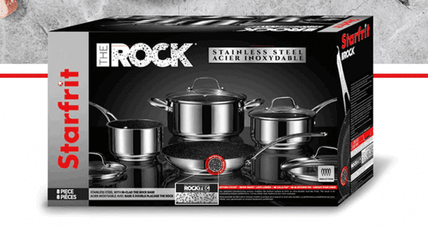 Une batterie de cuisine The Rock Acier Inoxydable Starfrit