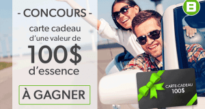 Une carte-cadeau 100$ d'essence