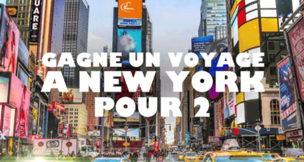 Voyage pour deux personnes à New York. Valeur de 5 000$