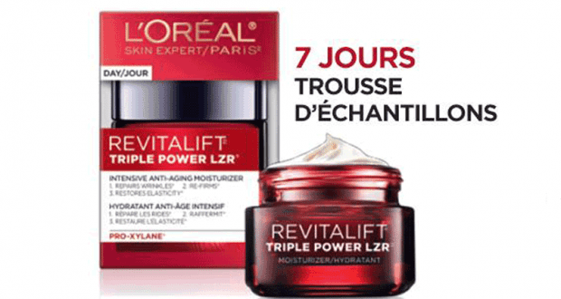 Échantillons Gratuits de la crème Revitalift Triple Power LZR