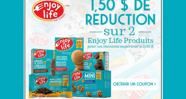 Coupon de 1.50$ à l’achat de produits Enjoy Life Foods