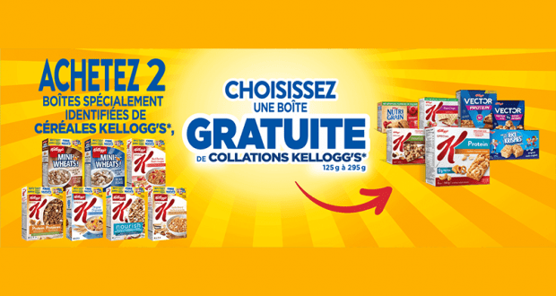 Coupon pour une boîte gratuite de collations Kellogg’s