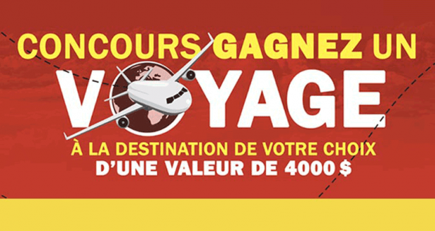 Gagnez Un crédit voyage de 4000$ offert par Groupe Voyages Québec