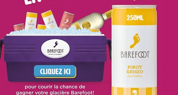 Gagnez Une glacière et des produits Barefoot