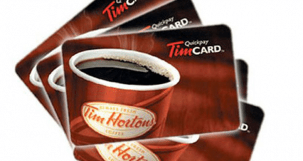 Une Carte cadeau Tim Hortons de 50$