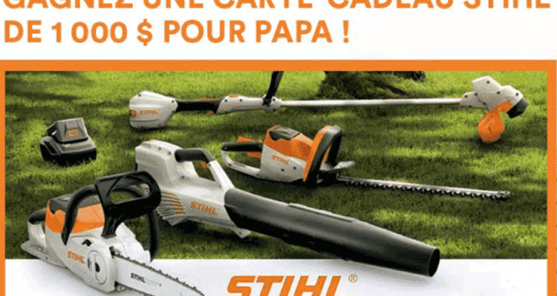 Une carte-cadeau STIHL de 1 000 $