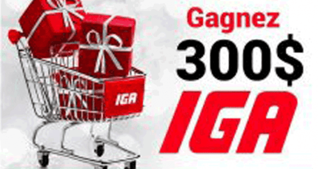 Une carte cadeau de 300$ au IGA