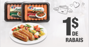 1$ de rabais sur un emballage de saucisses Olymel